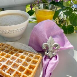 Serviette Leinen flieder