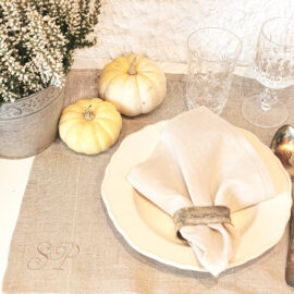 Tischsets & Platzsets Grobes Leinen mit Monogramm