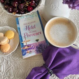 Serviette Leinen lila