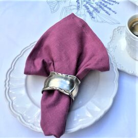 Serviette Leinen brombeere