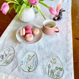Bestickter Tischläufer Ostern