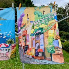 Geschirrtuch im französischen Stil: Bummel durch die kleinen Gassen