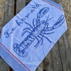 Maritimer Flair: Französisches Geschirrtuch mit Hummer-Motiv